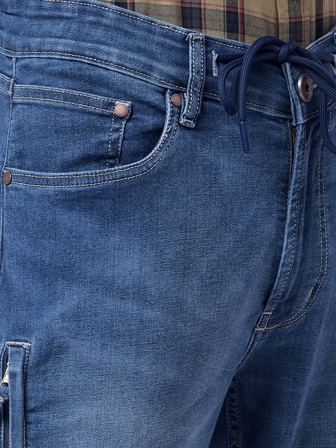 Numero Uno Men Packable Blue Regular Fit Sustainable Jeans